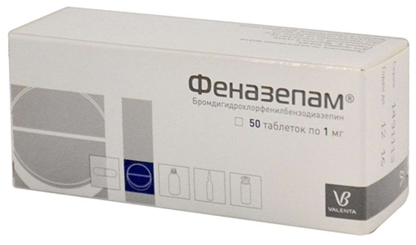 Phenazepam 1mg 50 pills buy Tranquilizer (anxiolytic) online
